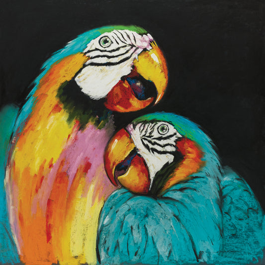 Playful Parrot Canvas Art
