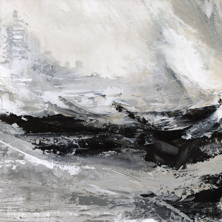 Arte de la lona de la tormenta de la ciudad de la bahía