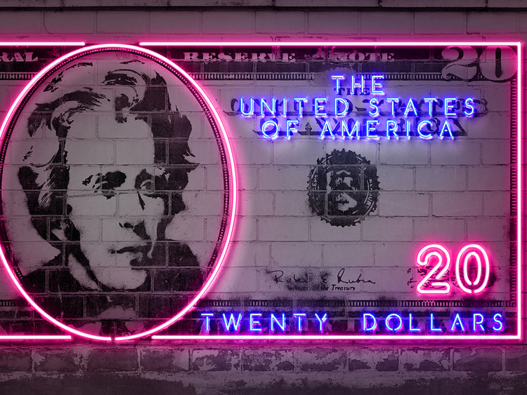 Arte de la lona de 20 dólares
