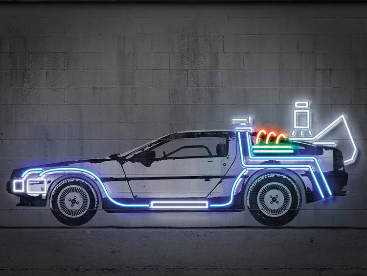 Arte de la lona de DeLorean