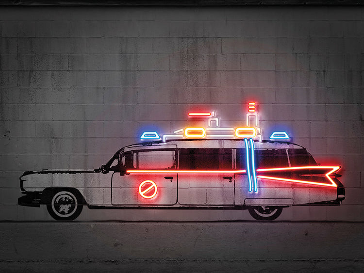 Arte de la lona del coche fantasma