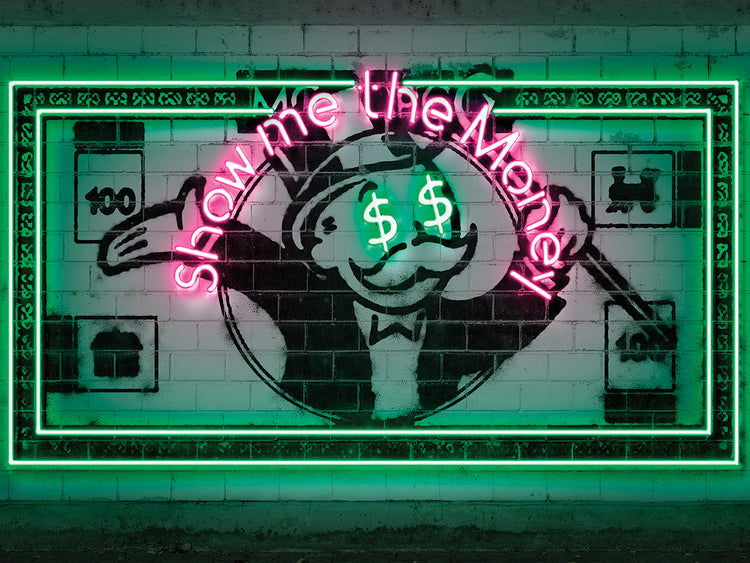 Muéstrame el arte de la lona del dinero