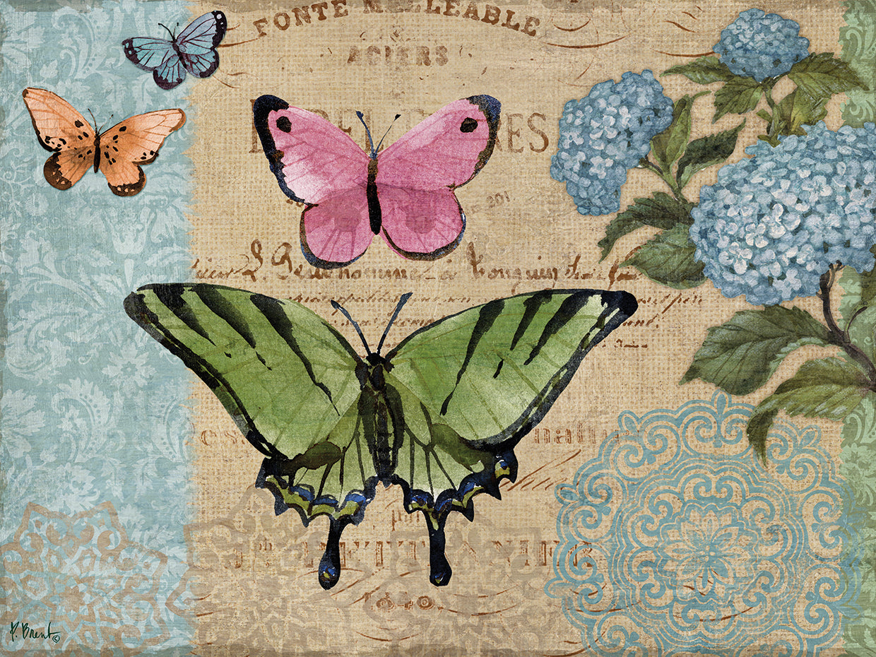 Burlap Butterflies Horizontal