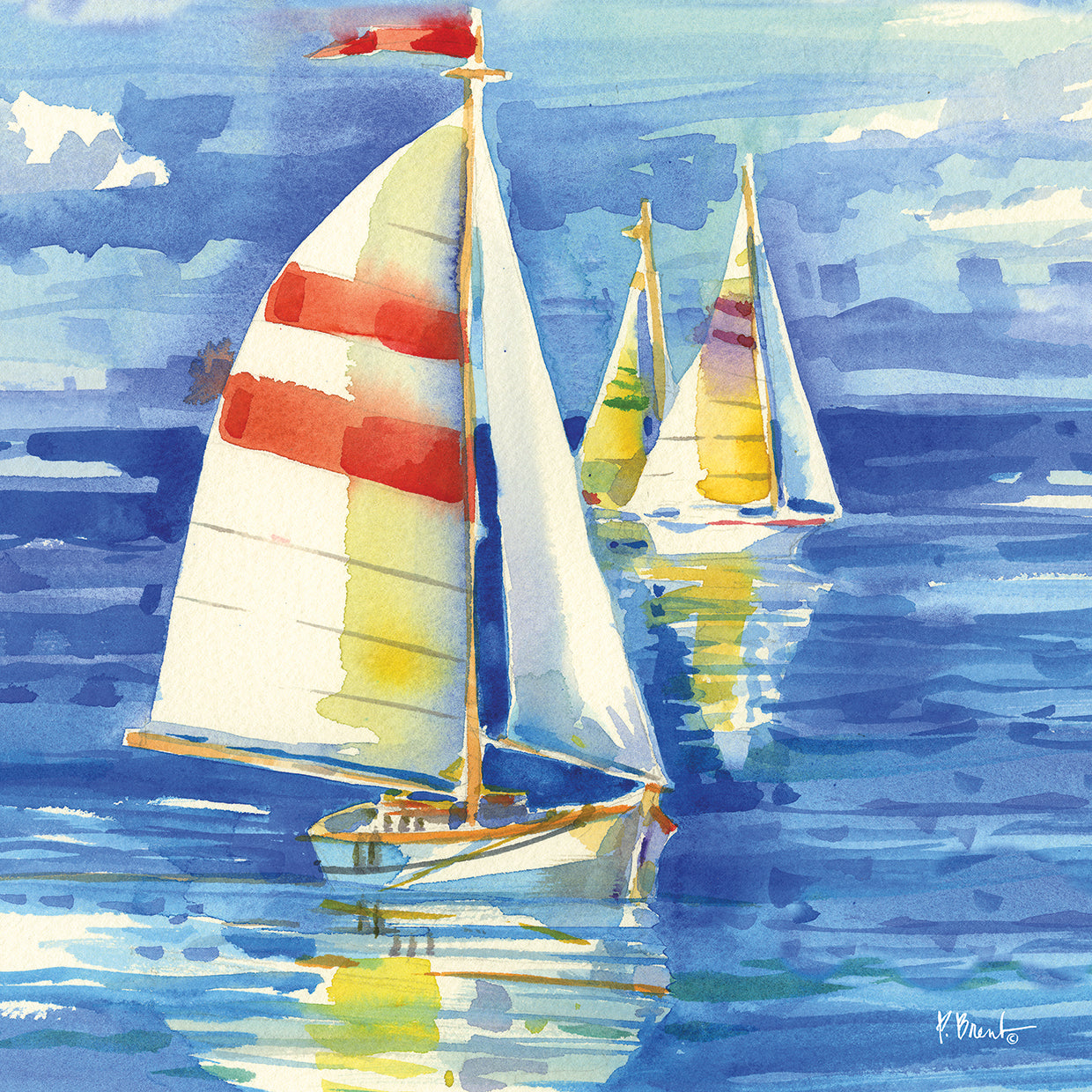 Cape Sailboats I - Square