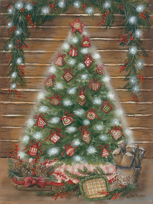 A Log Cabin Christmas Canvas Print