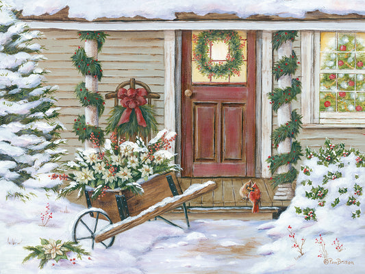 Holiday Porch Canvas Print