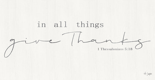 In All Things Give Thanks Canvas Print
