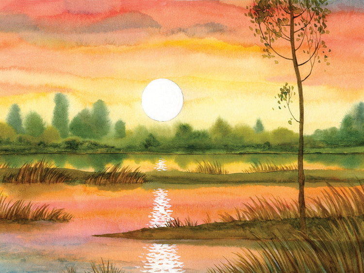 Restful River Sunset