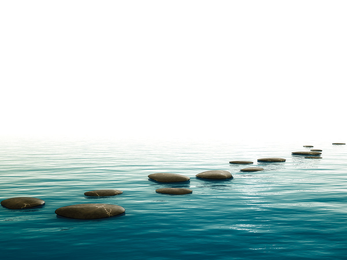 Blue Zen Stepping Stones