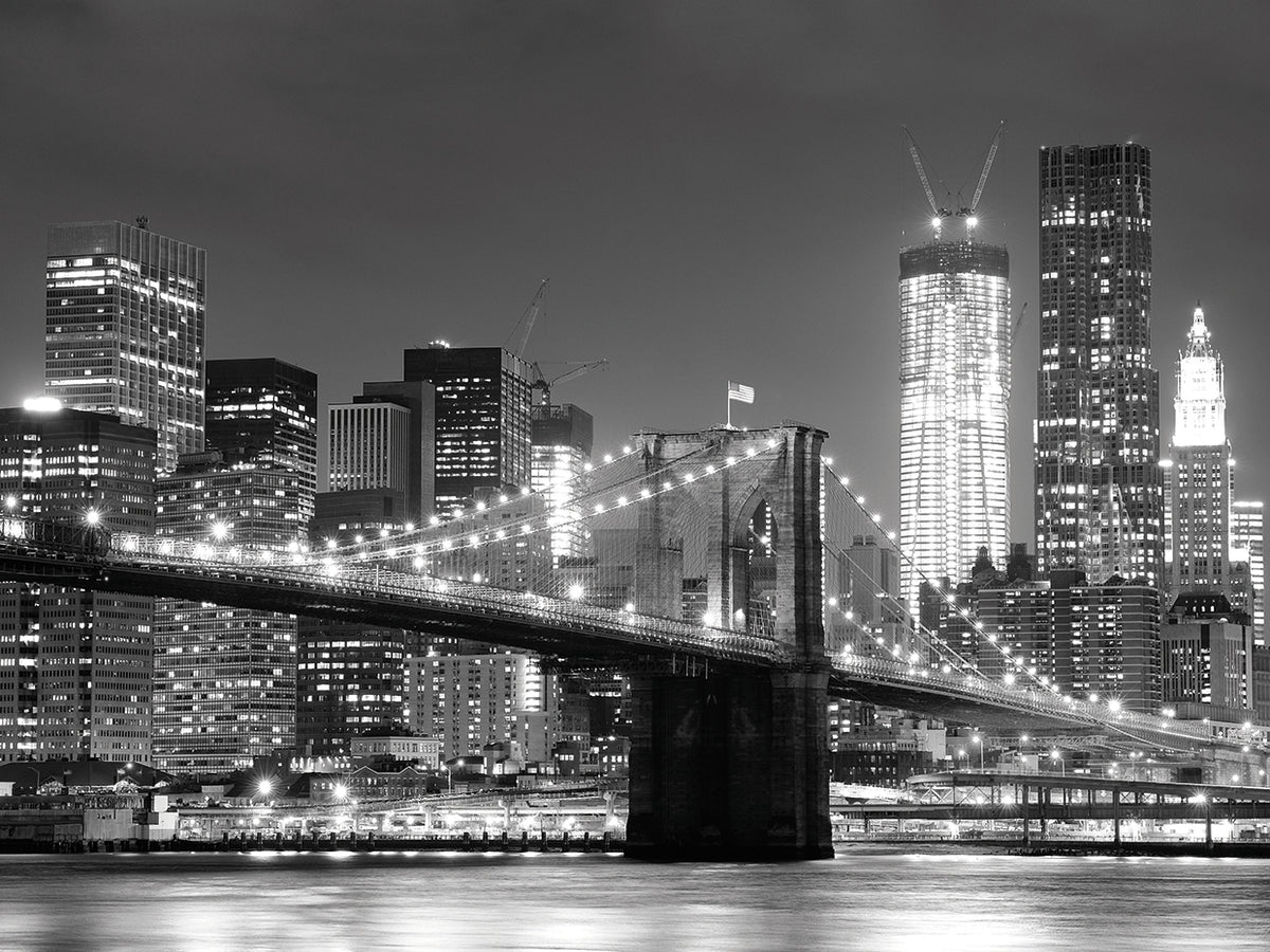 Brooklyn Bridge Night Sparkles