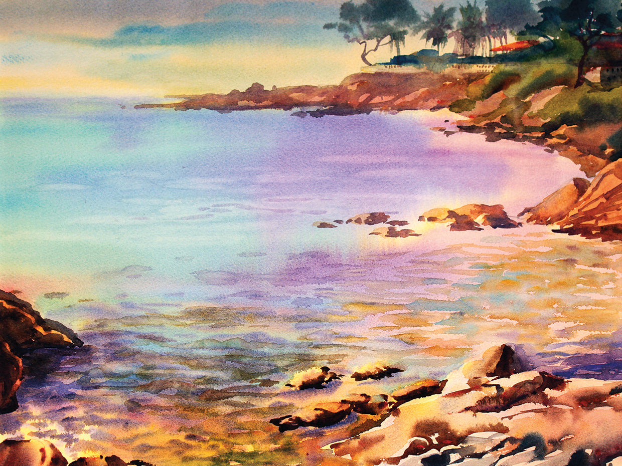 Tropical Watercolor Cove