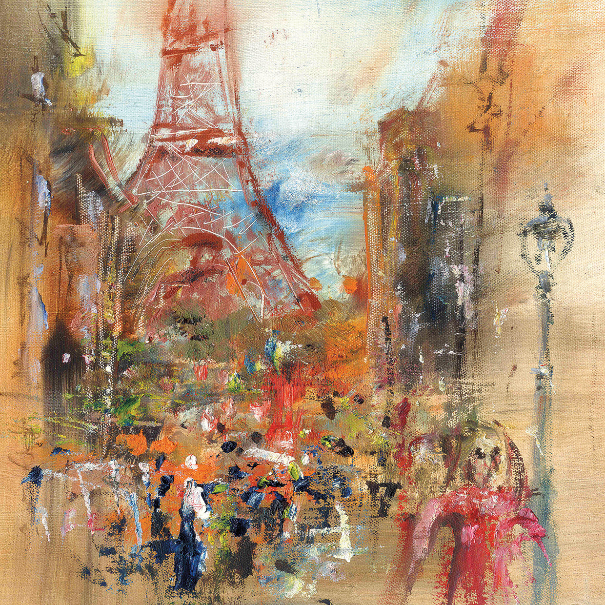 Colorful Eiffel Tower Sketch