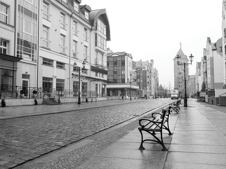 Arte de lienzo de paseo por el casco antiguo europeo