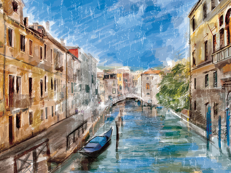 Lienzos Venecia Calm Blue Canal
