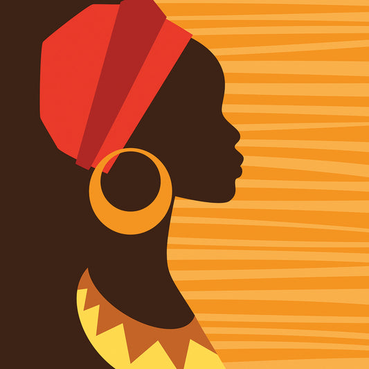 African Girl Glam Canvas Prints