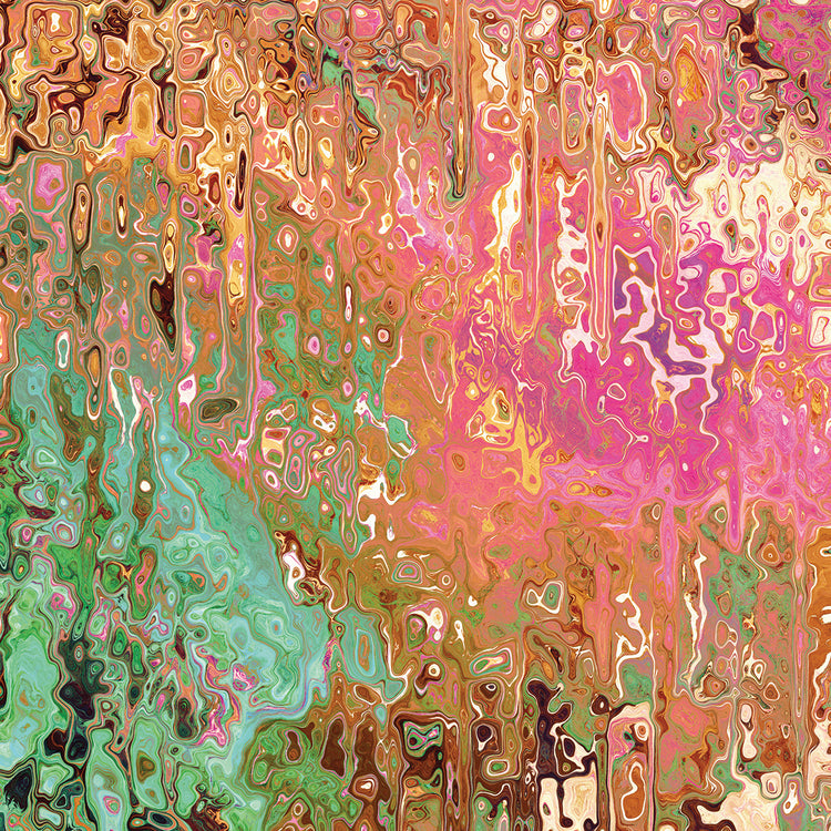 Pink Teal Melting Marble