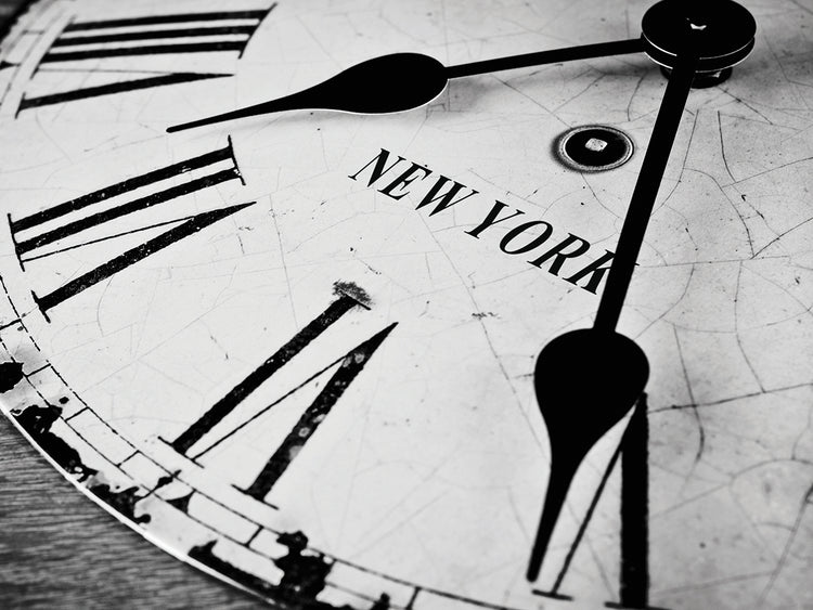 Arte de la lona del reloj de Nueva York de la hora punta