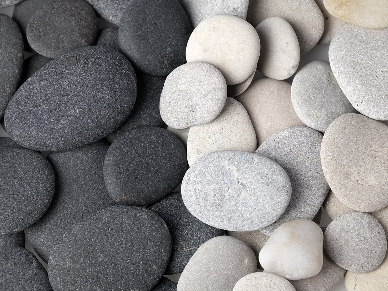 Black and White Suede Stones