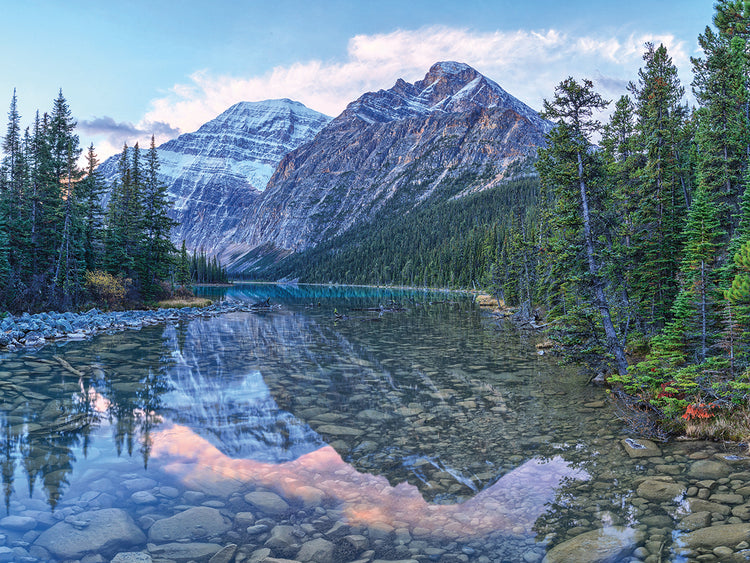 Arte de la lona del lago Alberta de Edith Cavell