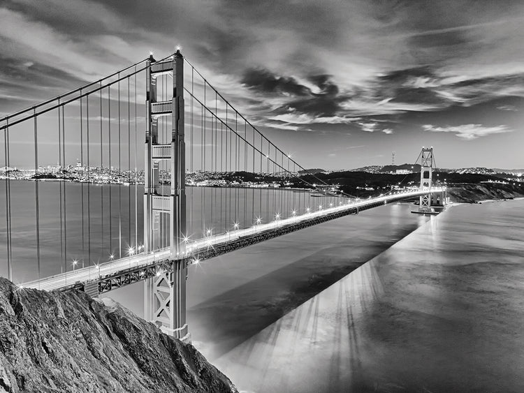 Arte en lienzo Golden Gate Glimmers