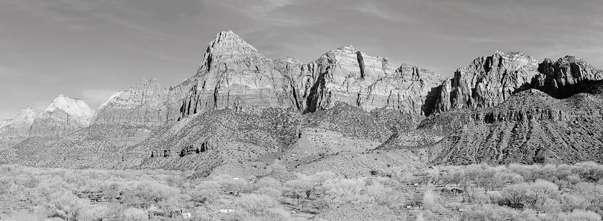 Arte de la lona del parque de Zion de los acantilados de la piedra arenisca
