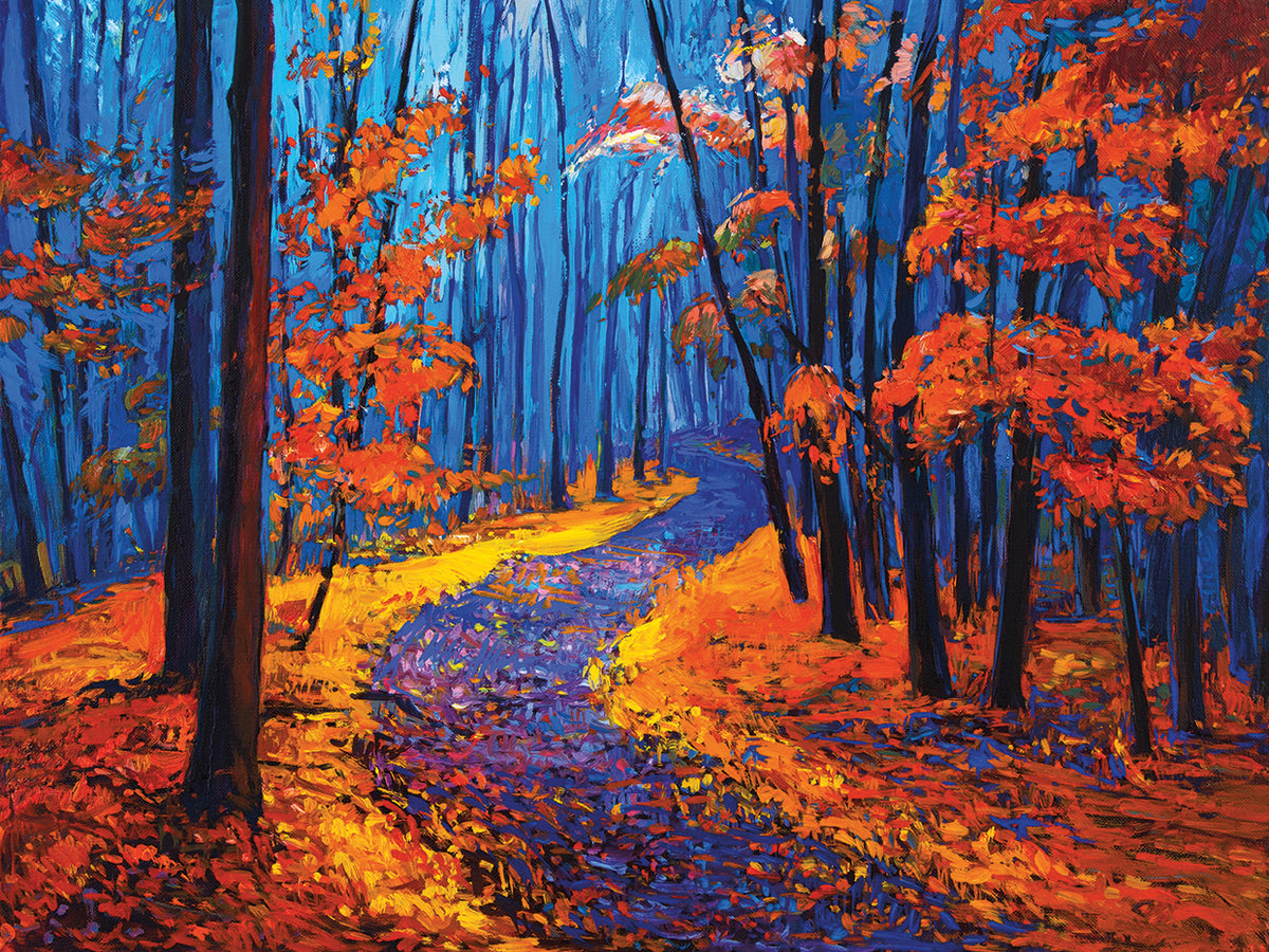 Fiery Fall Colors Forest