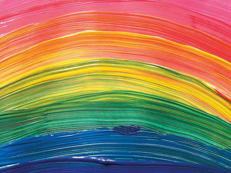 Arte abstracto de la lona de la promesa del arco iris