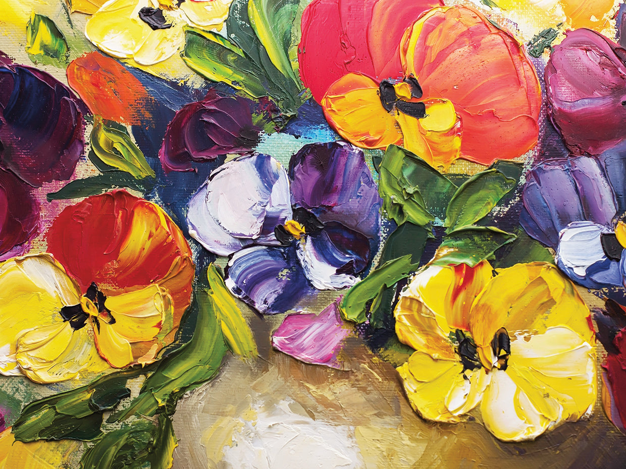 Impasto Pansy Parade