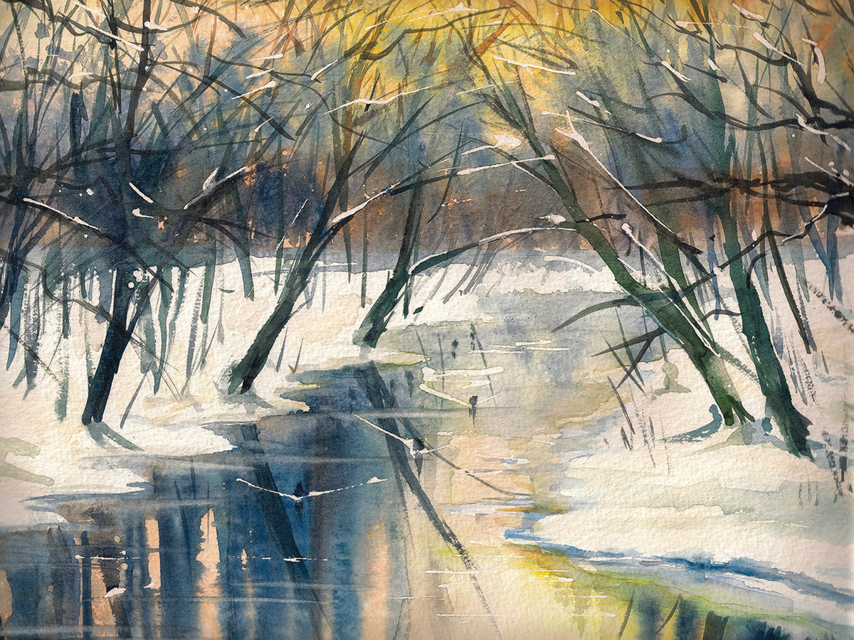 Winter Skating River