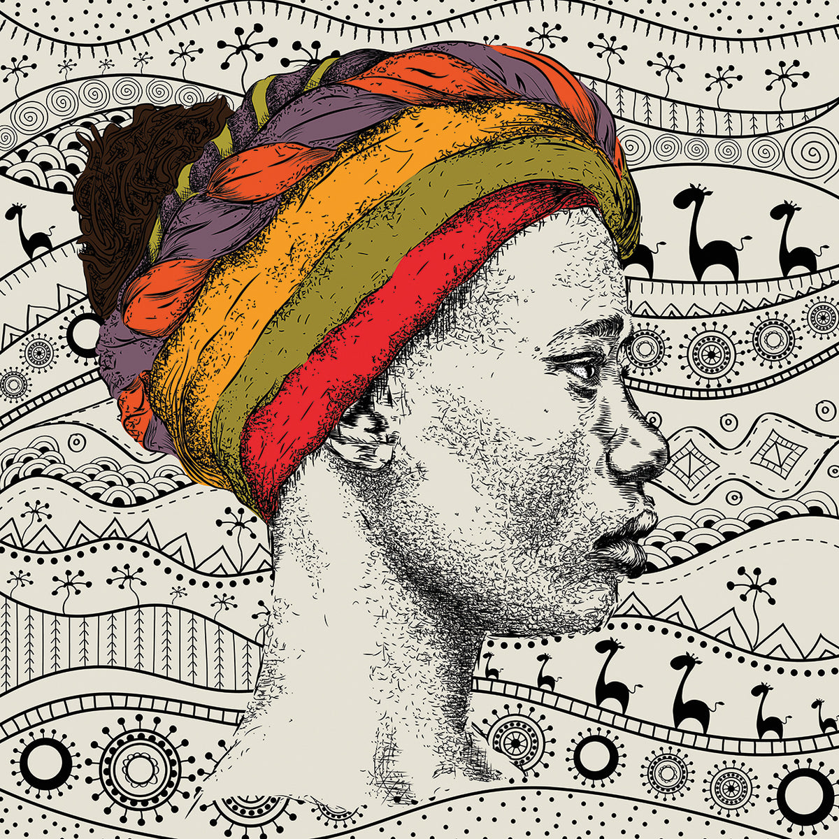 Exotic Turban Twist Girl