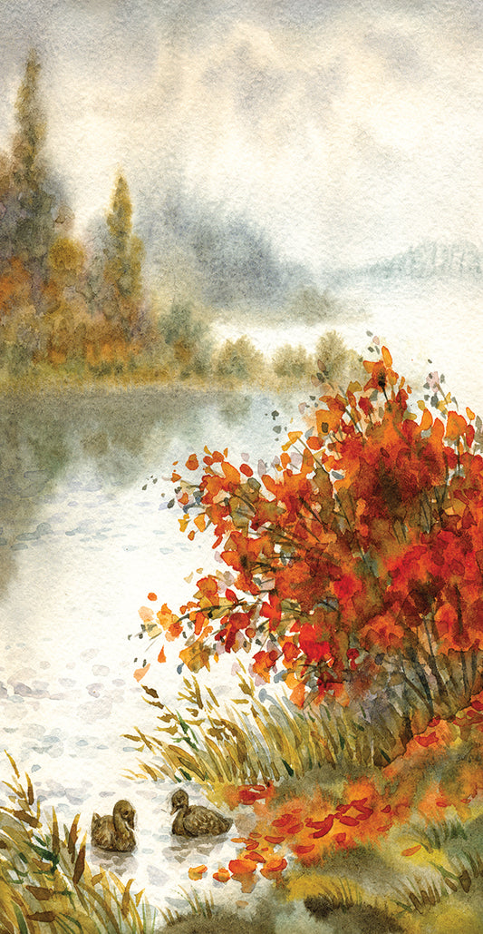 Quiet Autumn Duck Pond Canvas Print