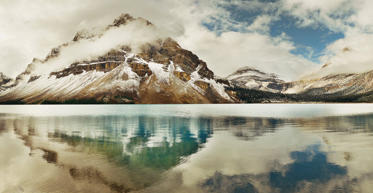 Hermoso lienzo de Banff Winter Peaks