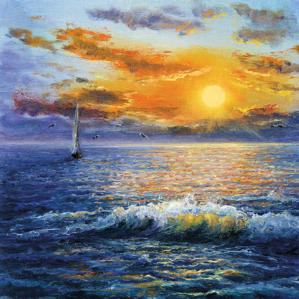 Seagulls and Sailors Sunset