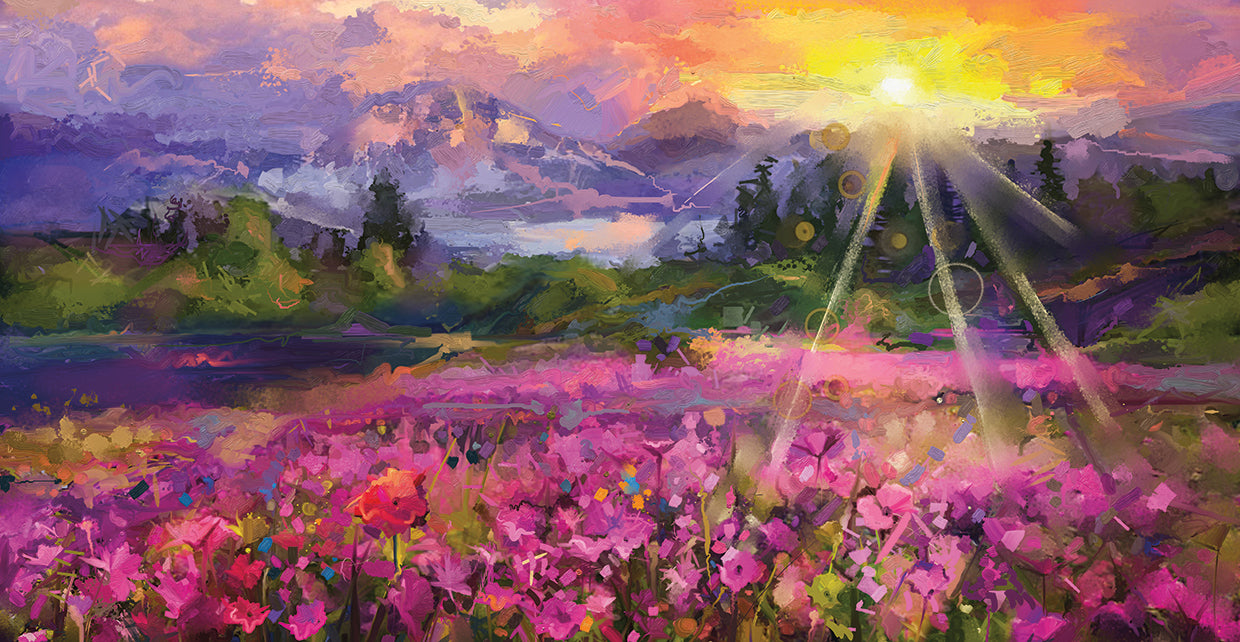 Wildflower Mountain Sunset