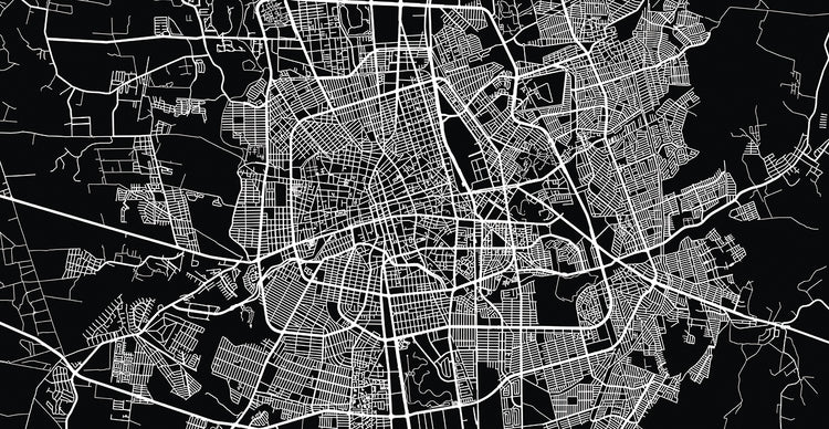 Lienzos Mapa de Aguascalientes México