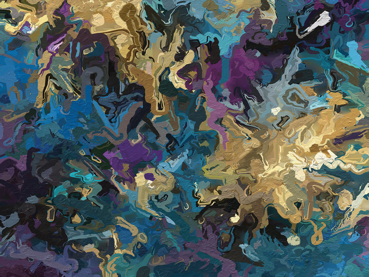 Purple Rain Reflections Abstract