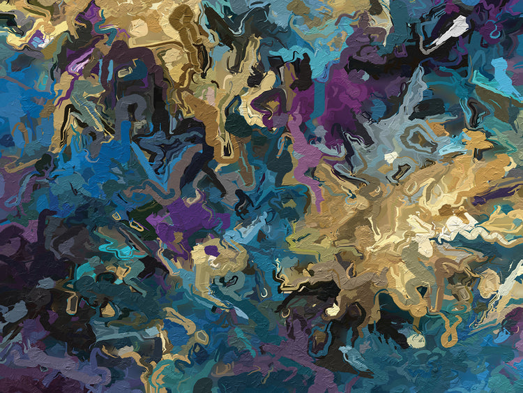 Purple Rain Reflections Abstract