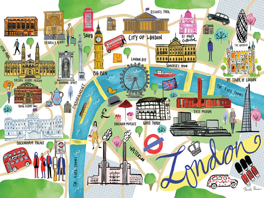 London Map Canvas Prints