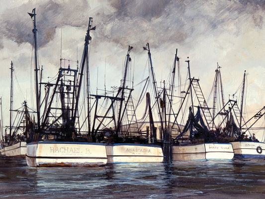 Rachael B Shrimp Boats Canvas Print