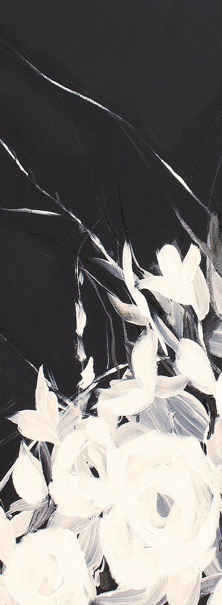 Black and White Floral I Canvas Print