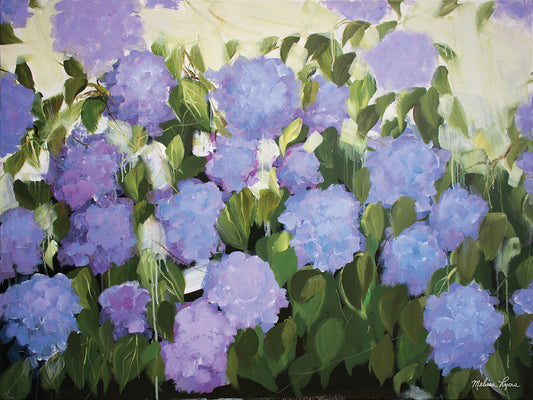 Purple and Blue Hydrangeas Canvas Print
