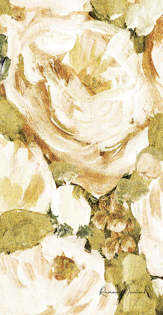 Golden Glitter Roses No. 1 Canvas Print