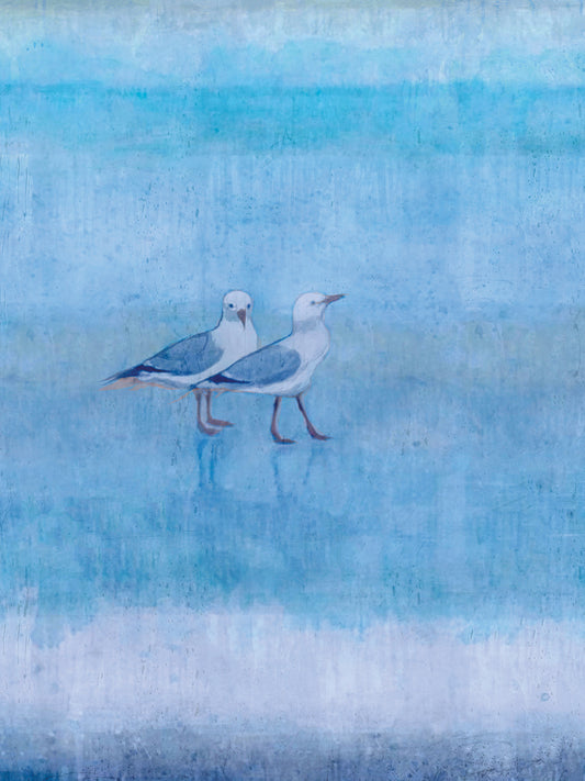 Sky Blue Sea Gals Canvas Print