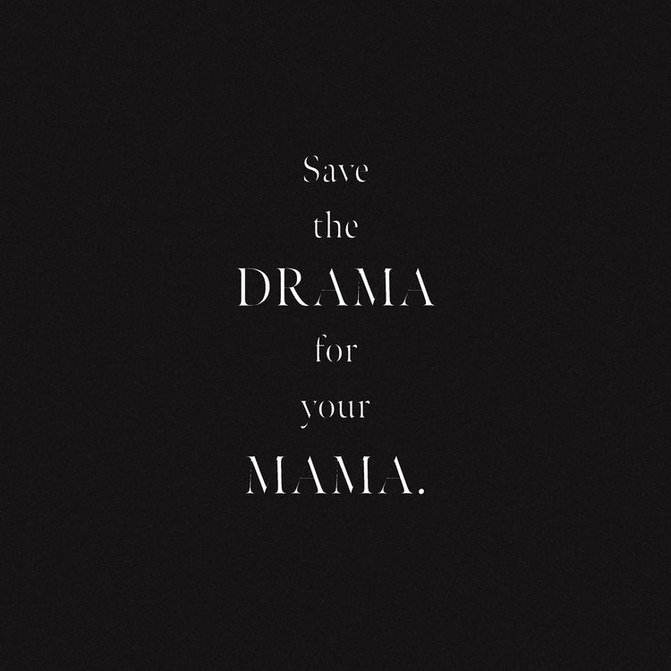 Drama Mama en negro Lienzo