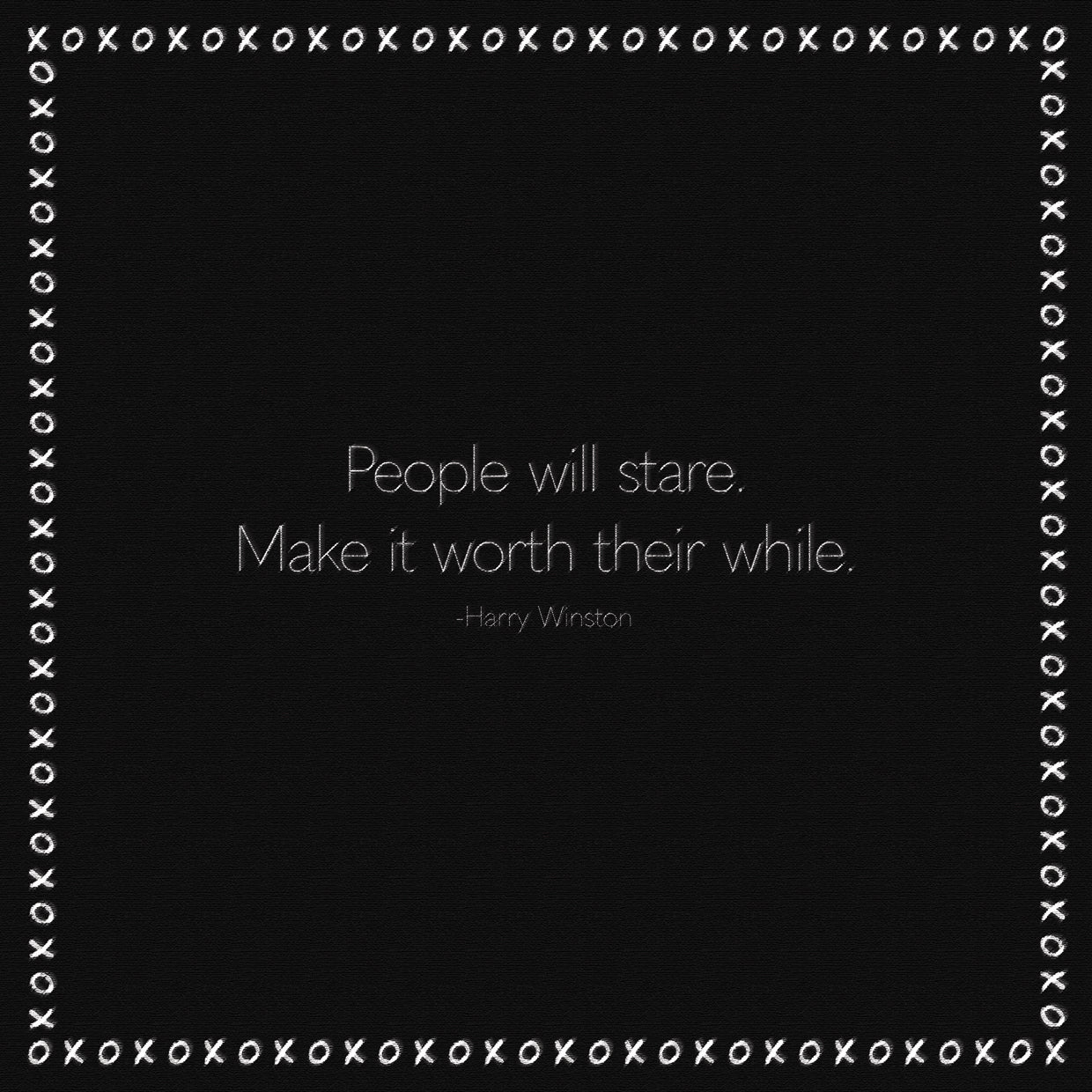 People Will Stare on Black