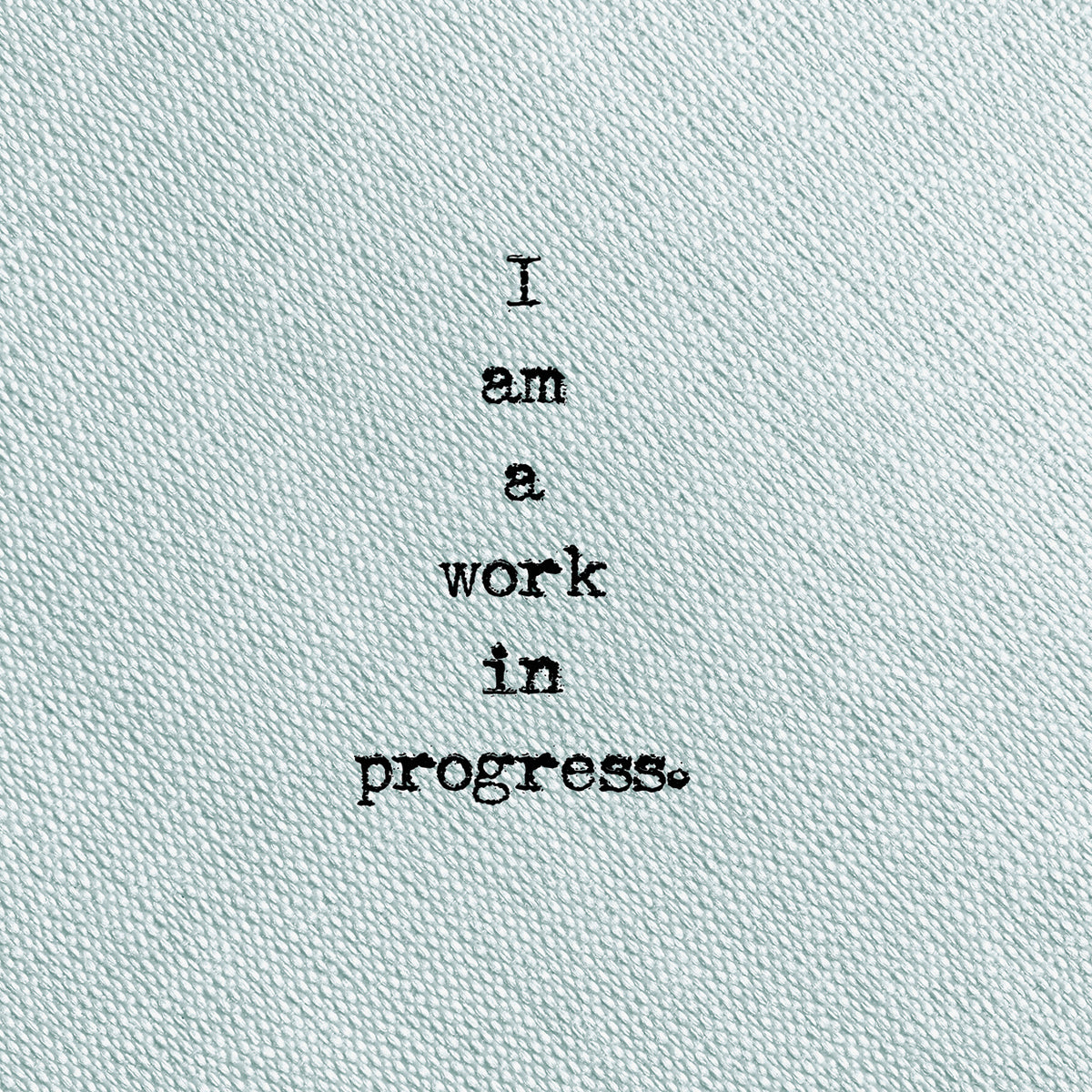Type on Blue in Progress