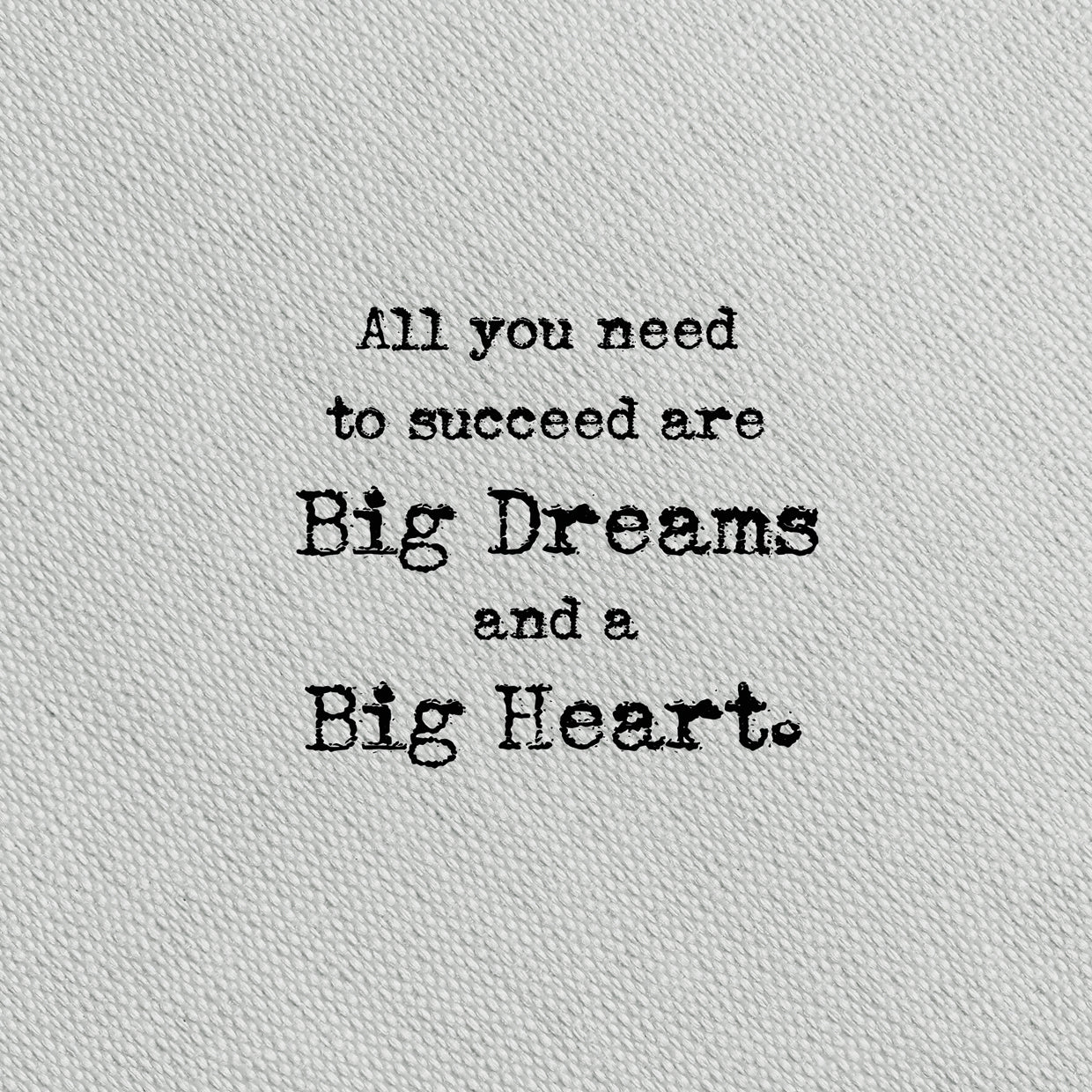 Type on Grey Big Heart