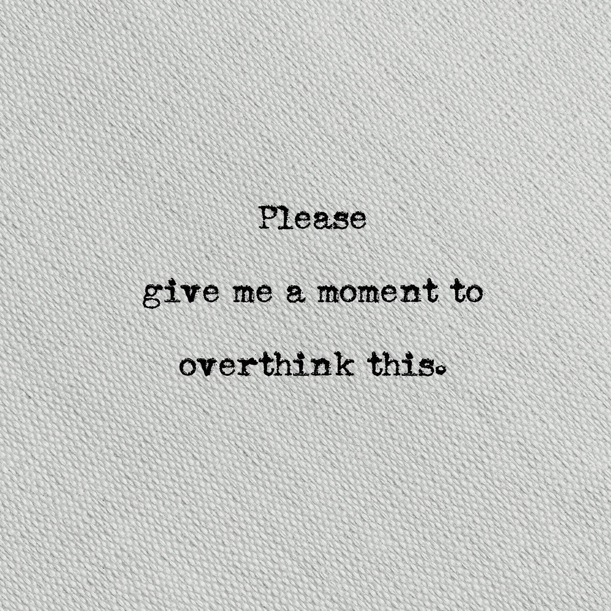 Type on Grey Overthink