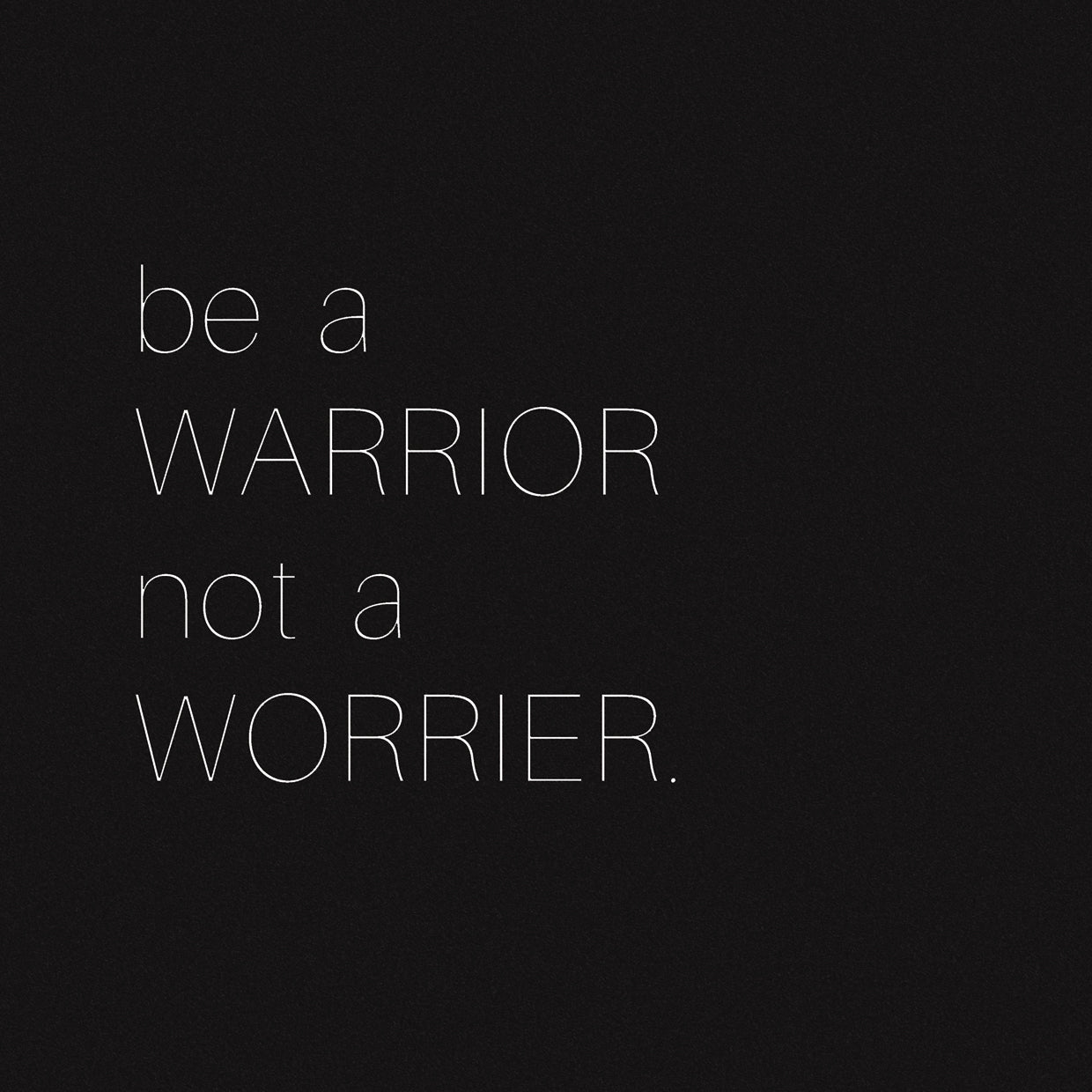 Warrior on Black
