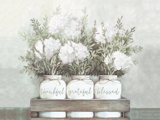White Flower Jars